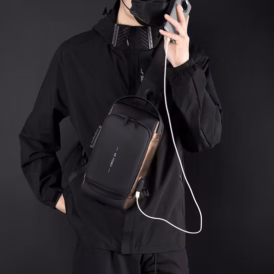 Borsa a tracolla a tracolla a tracolla mimetica leggera da uomo di tendenza popolare