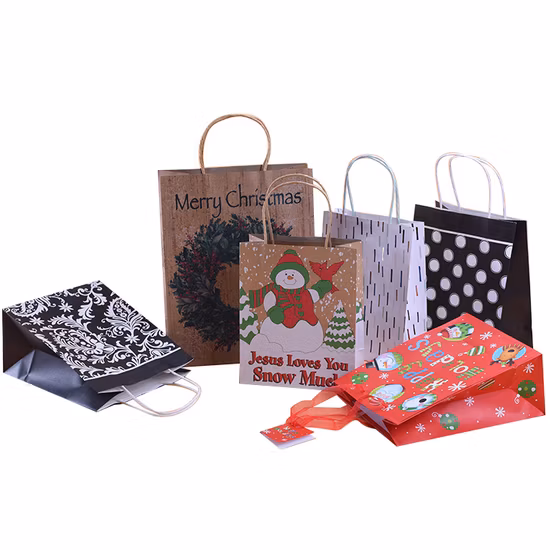 Sacchetto di carta Kraft di alta qualità Sacchetto regalo di carta Sacchetto di carta per stampa personalizzata